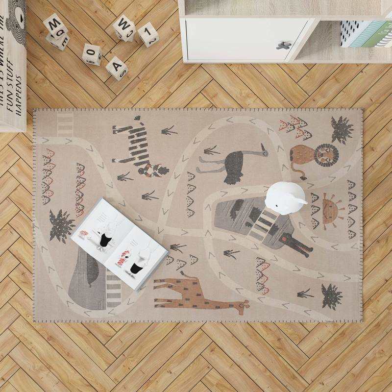 Tapis de jeu savane 100x140cm LITTLE SAVANNAH