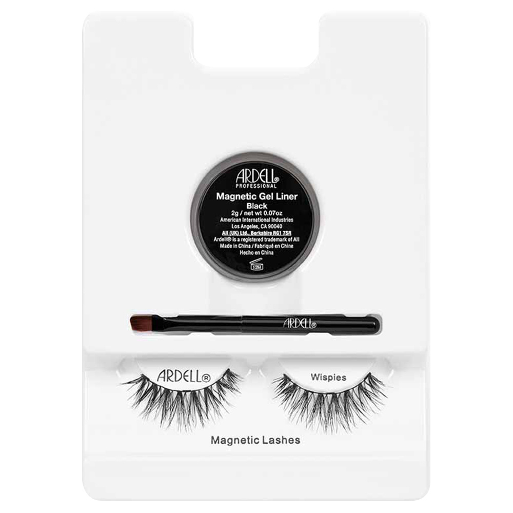 Ardell Kit de Faux-Cils magnétiques avec Gel Liner Noir (2gr) Wispies Kit Faux-Cils Magnétiques avec aimant invisible