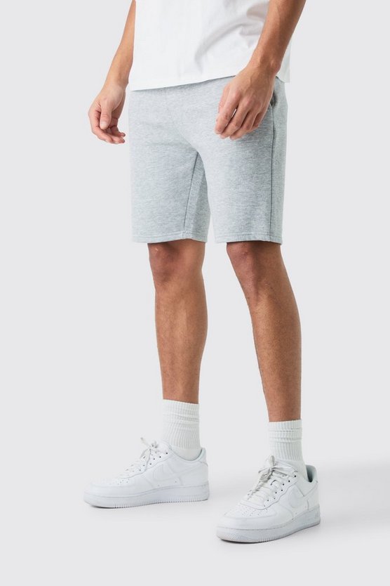 Mittellange Slim-Fit Jersey-Shorts