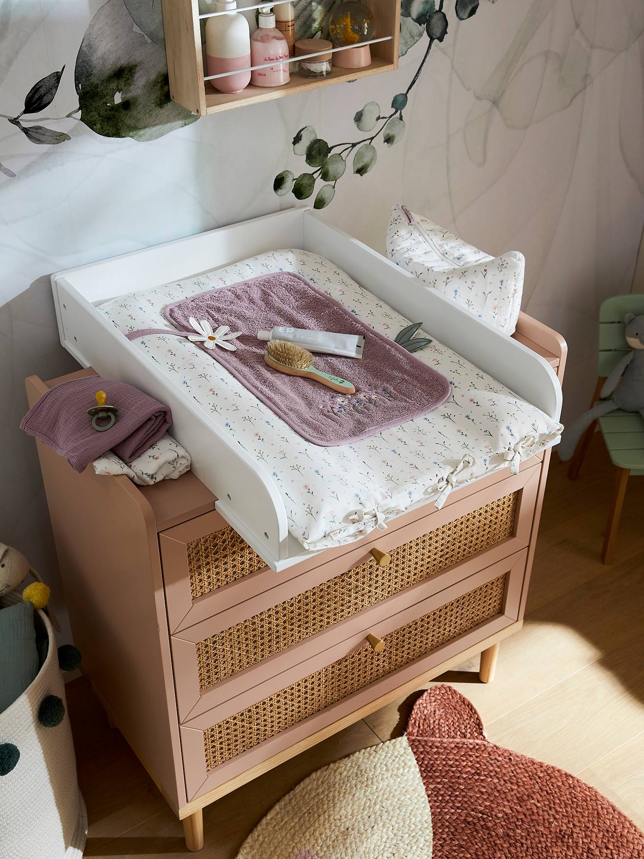 Vertbaudet Babyzimmer Wickelaufsatz für Kommoden - weiß