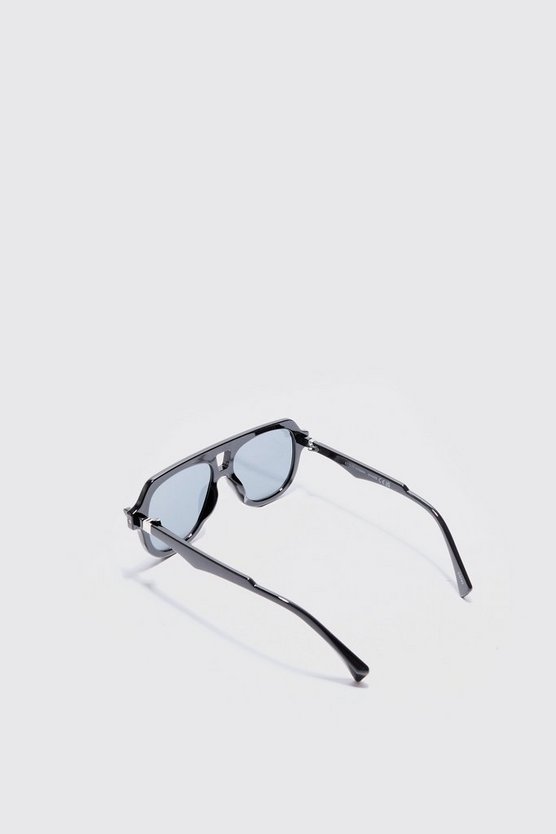 Schwarze Plastik Pilotenbrille