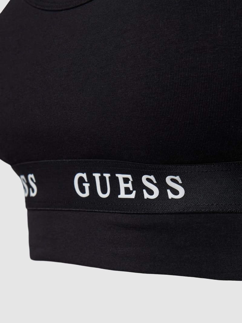 Bustier mit Label-Detail Modell 'ALINE' in schwarz