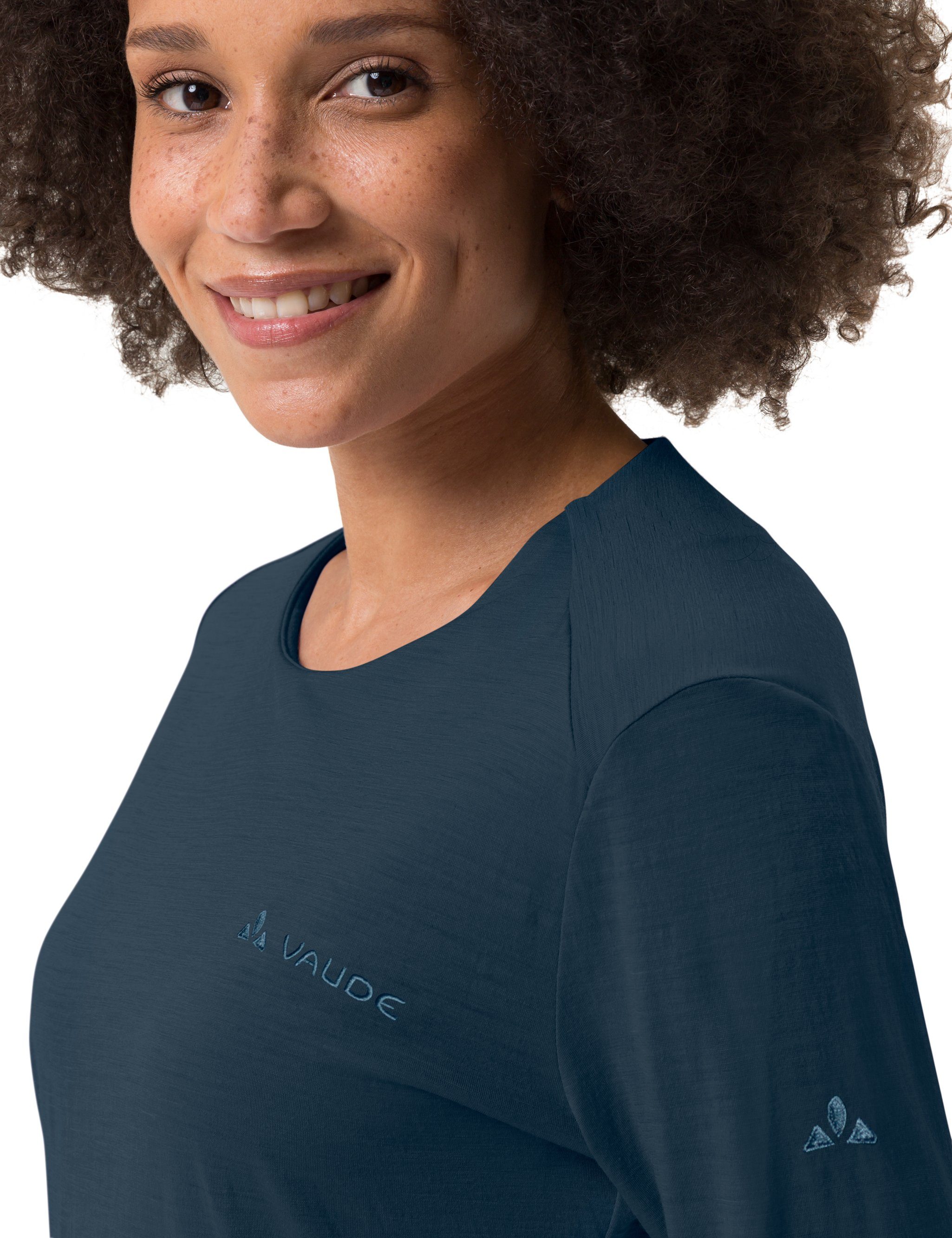 VAUDE T-Shirt Women's Yaras LS Wool Shirt (1-tlg) Grüner Knopf