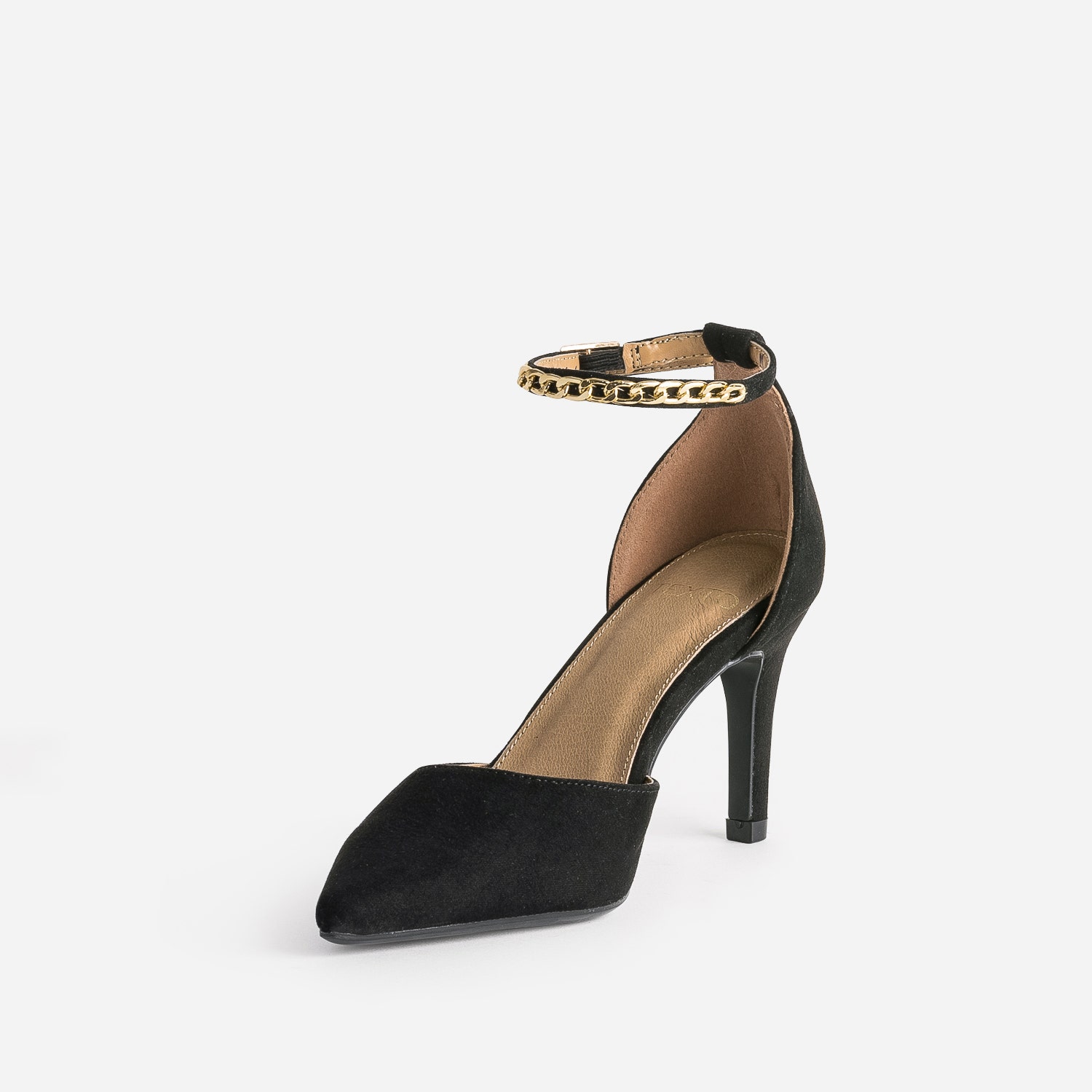 Escarpin TEXTO noir à bride-bijou cheville