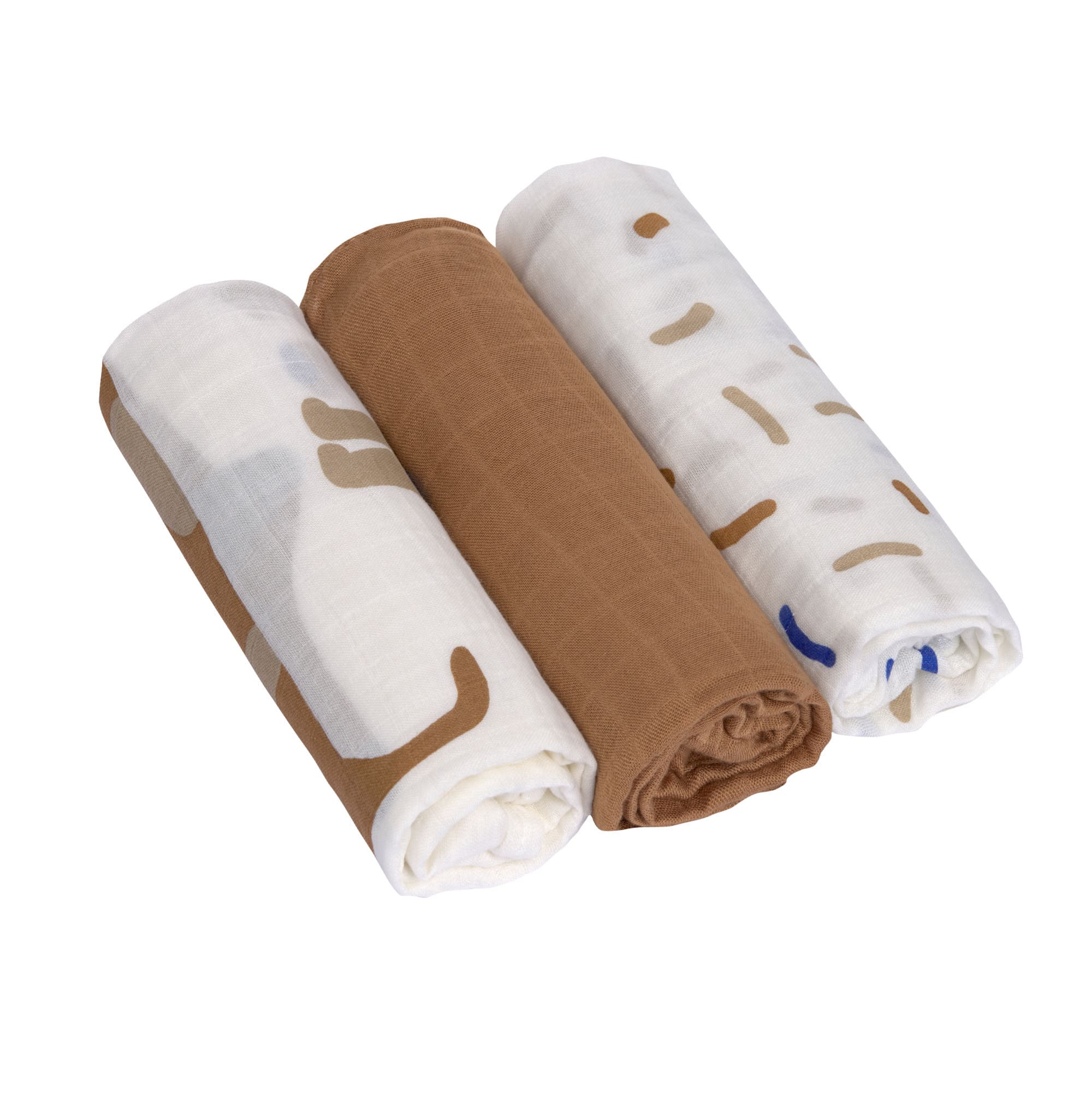 Mulltücher 3er Set 80 x 80 cm - Little Mateys, Royal Blau