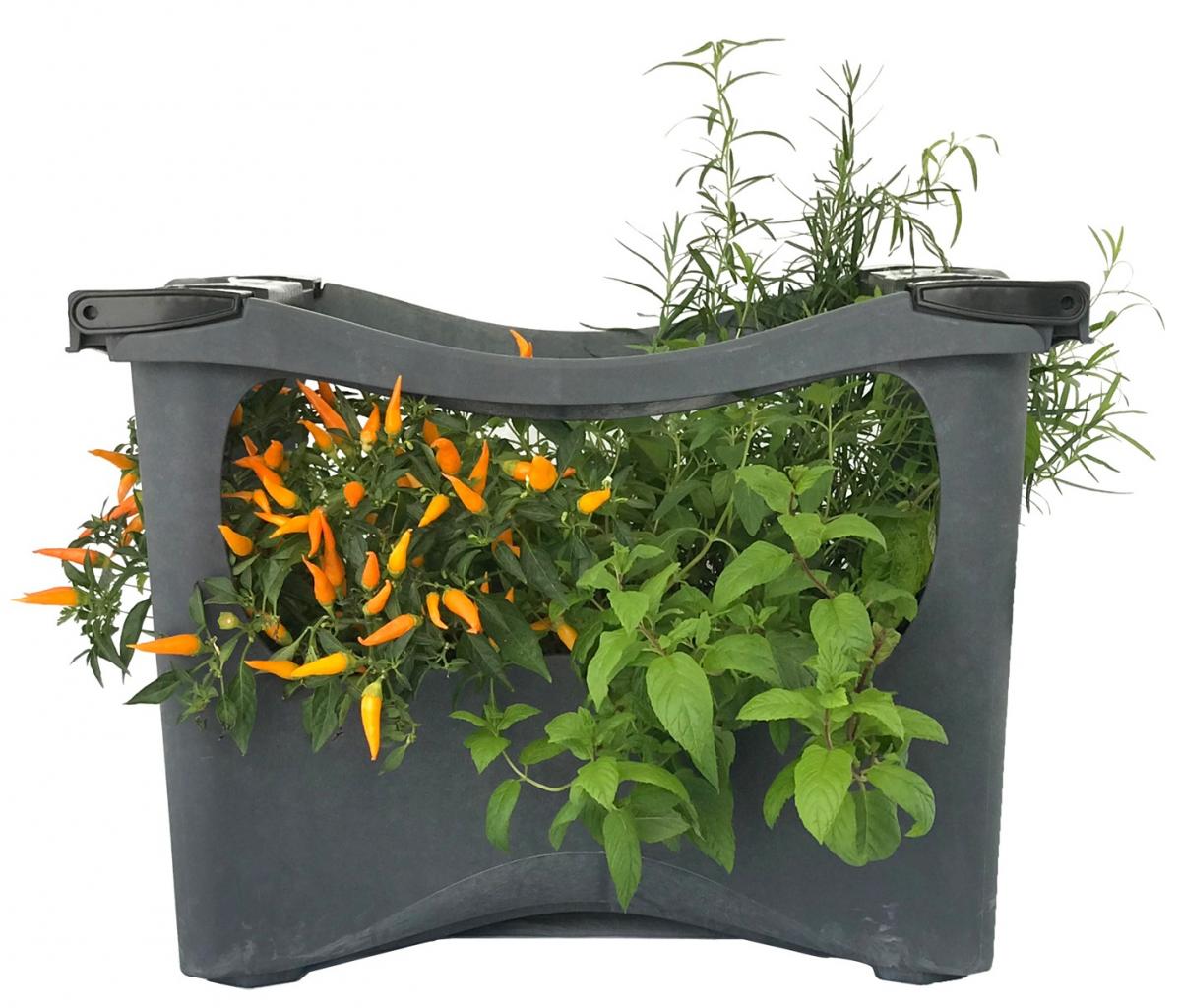 Windhager U-greeny Pflanzbox Dunkelgrau Stein
