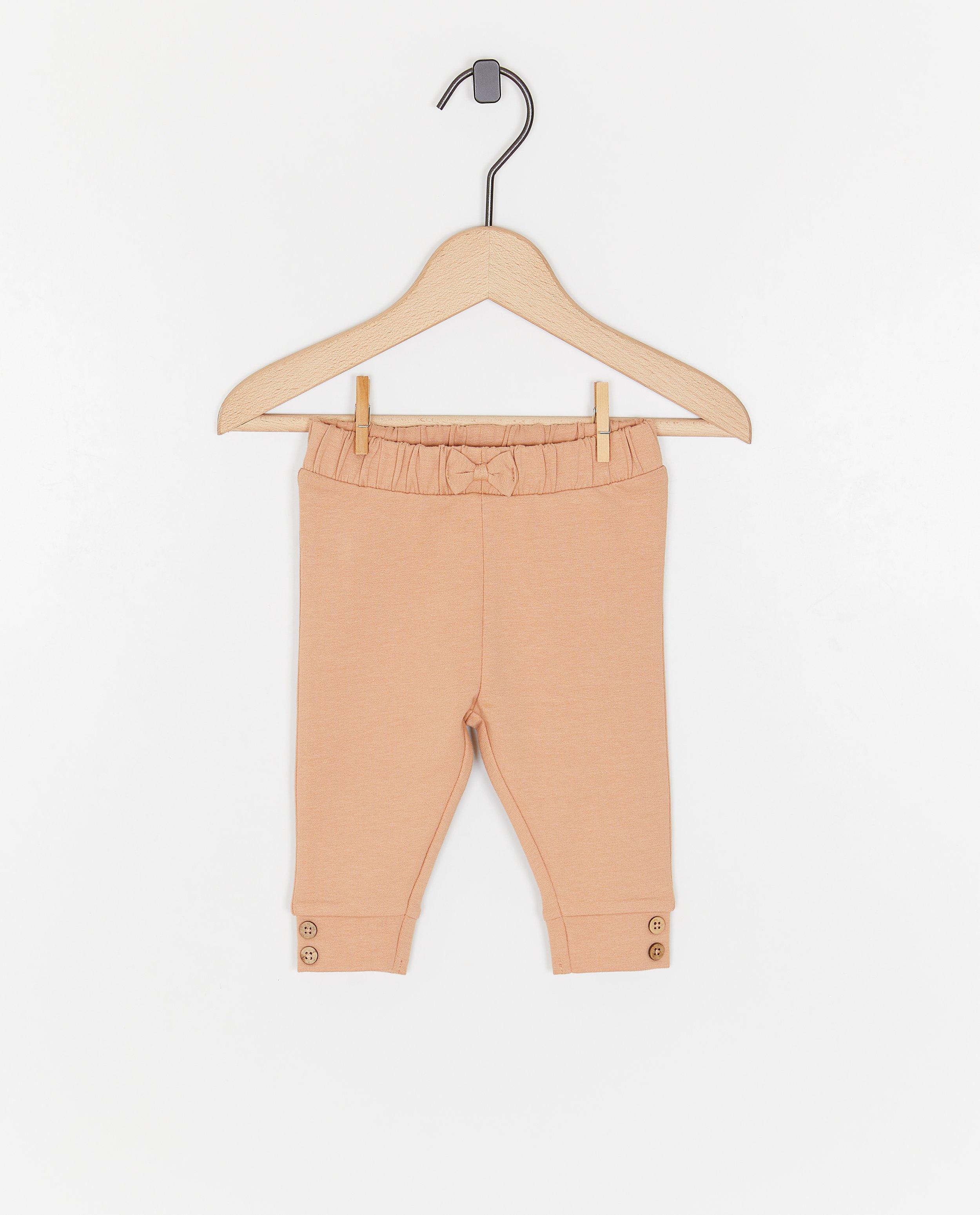 Újszülött 50-68 rózsaszín leggings világos rózsaszín