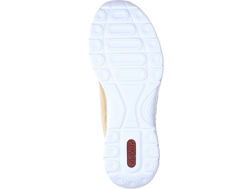 RIEKER Freizeit Schnürer braun nude orange weiss silverflower