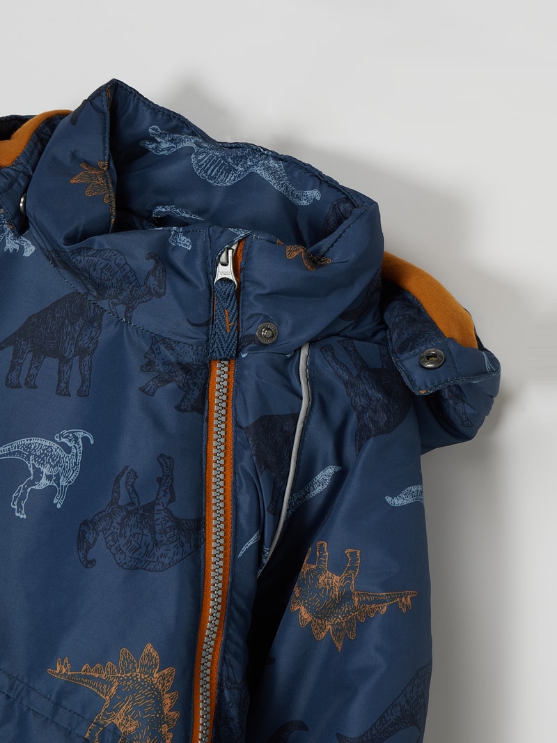 Steppjacke mit abnehmbarer Kapuze Modell 'Micco' in blau