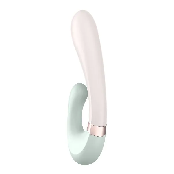 „Satisfyer Heat Wave Connect“ programėlė su mėtų spalvos intymios higienos masažuokliu