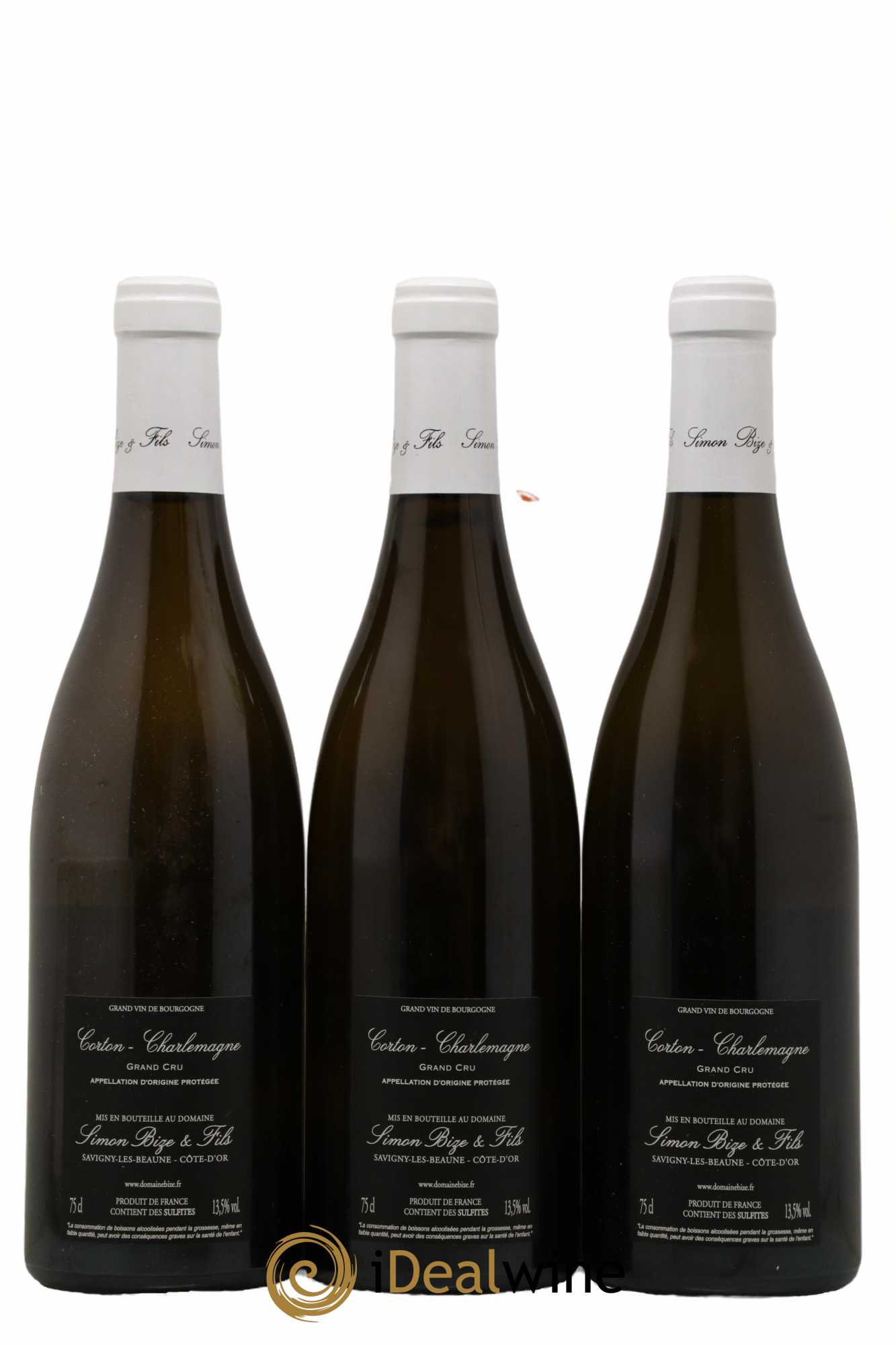 Corton-Charlemagne Grand Cru Simon Bize & Fils  2018 - Lot de 3 Bouteilles