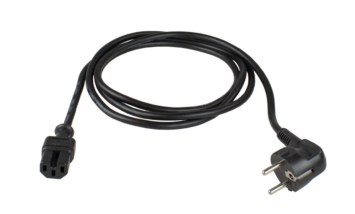 Schwabe 70873 Priključni kabel gumijast 230V/10A IP20 H05RR-F 3x1.0 črne barve 2m