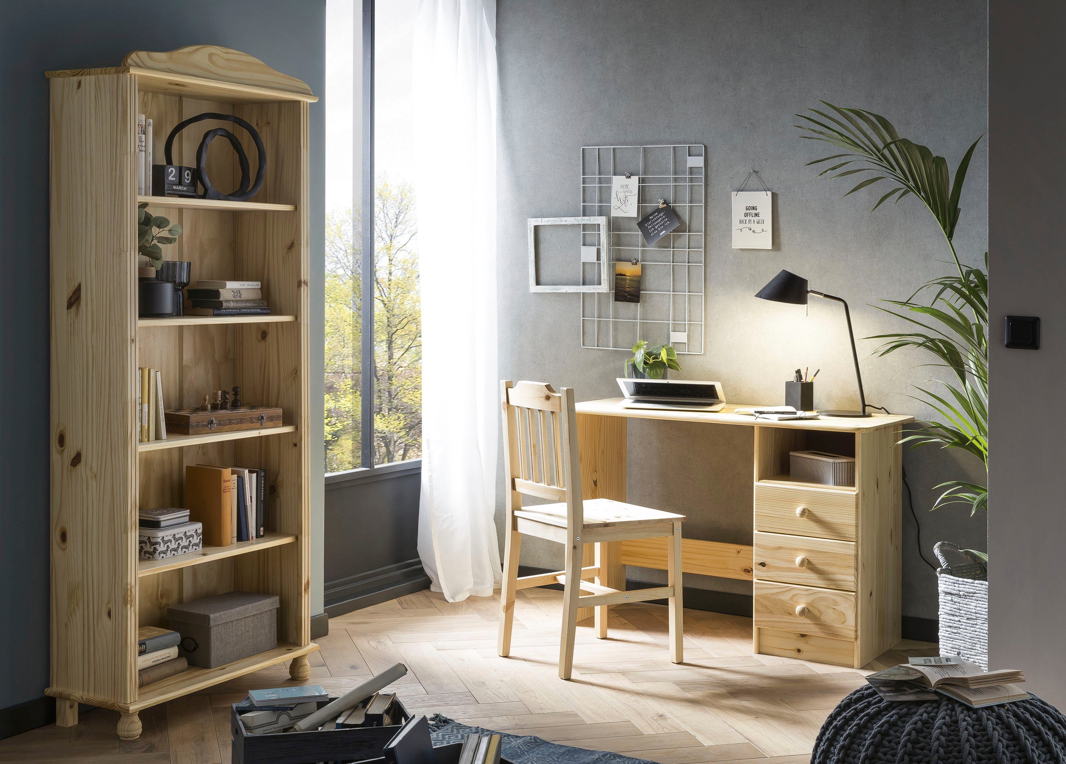 Home affaire 4-Fußstuhl (Set, 2 St), aus massivem Kiefernholz