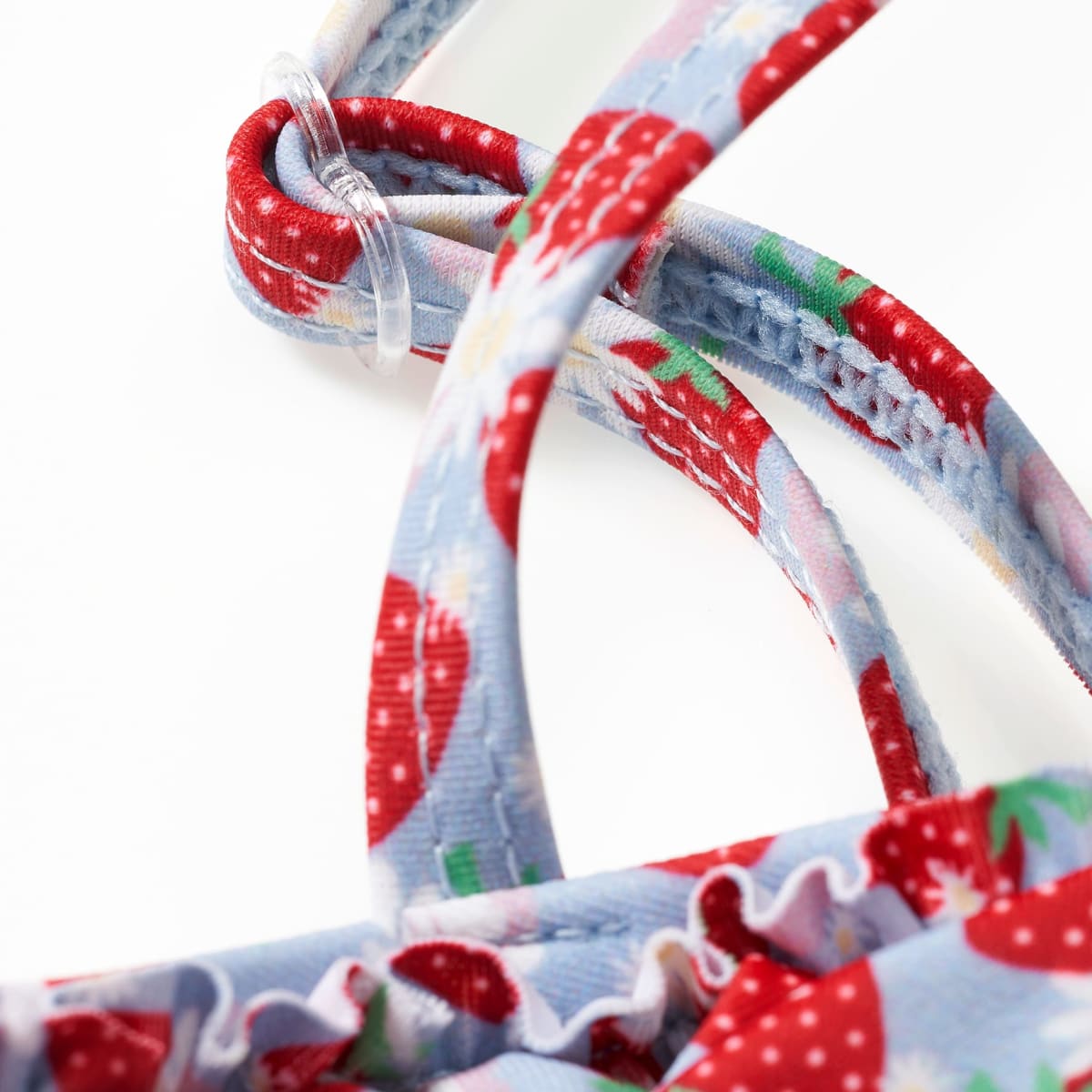 Bikini mit Erdbeeren-Muster, rosa, Gr. 122/128, 1 St