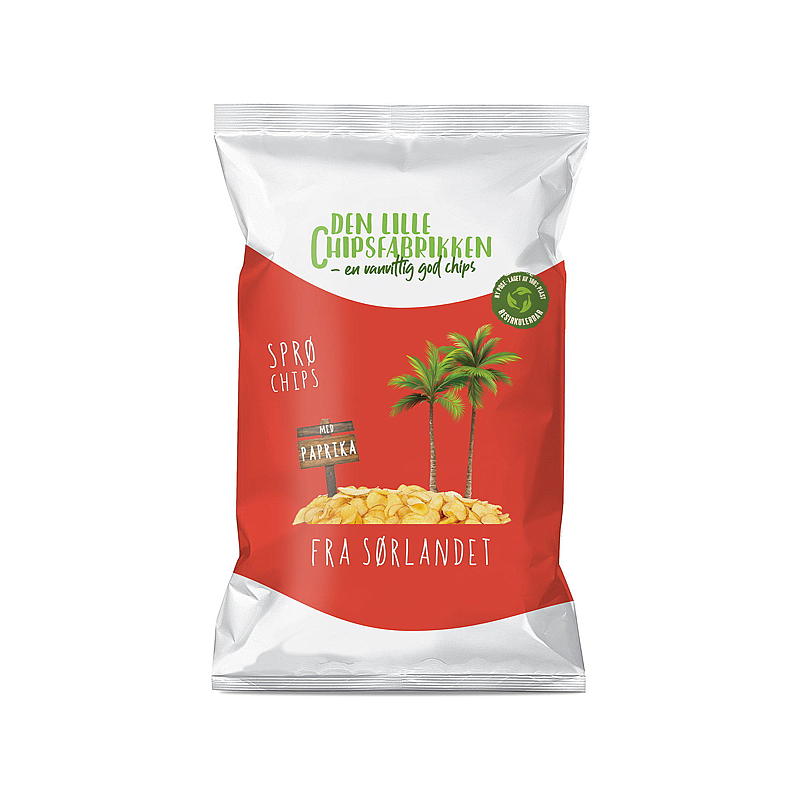Potetchips 85 g, paprika, Den lille chipsfabrikken