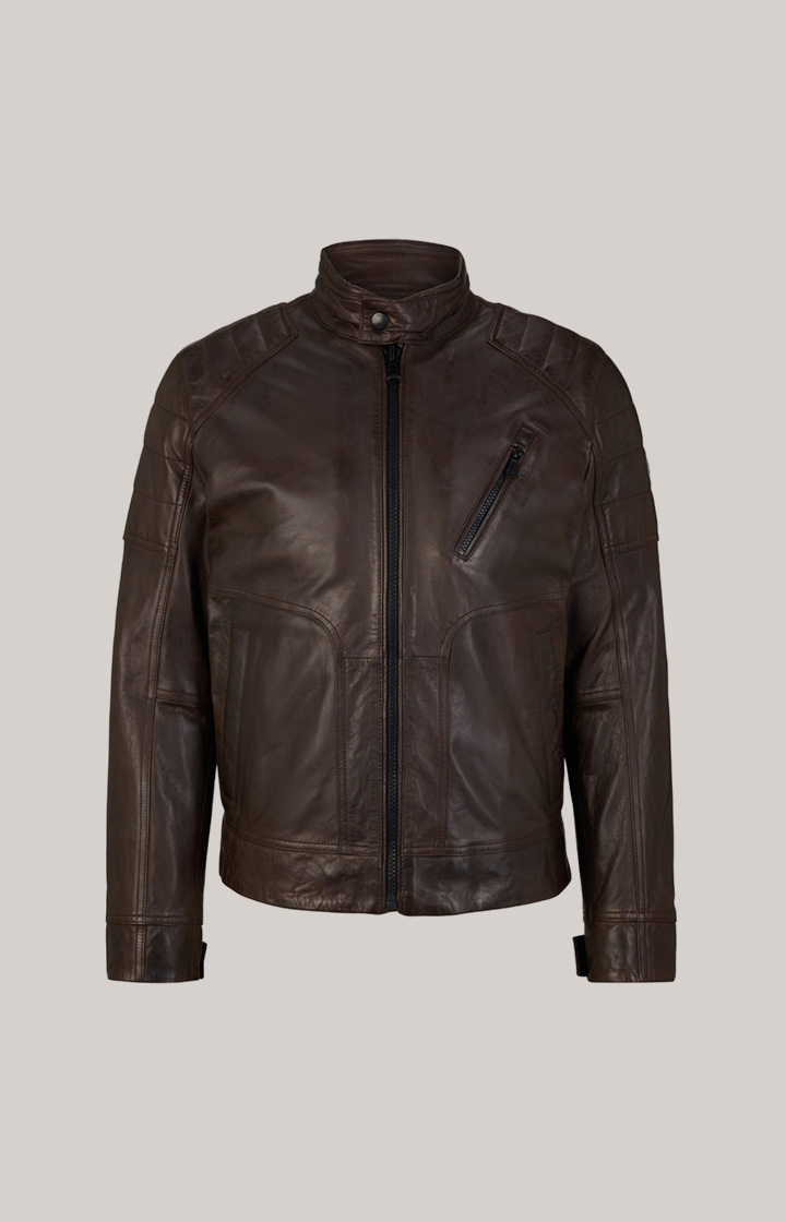 Lederjacke Lima in dunkelbraun