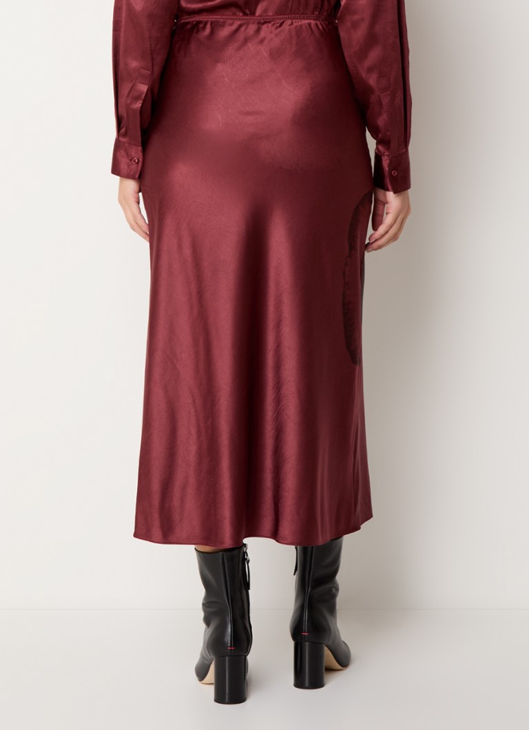 Saténová midi sukně Max & Co Slip