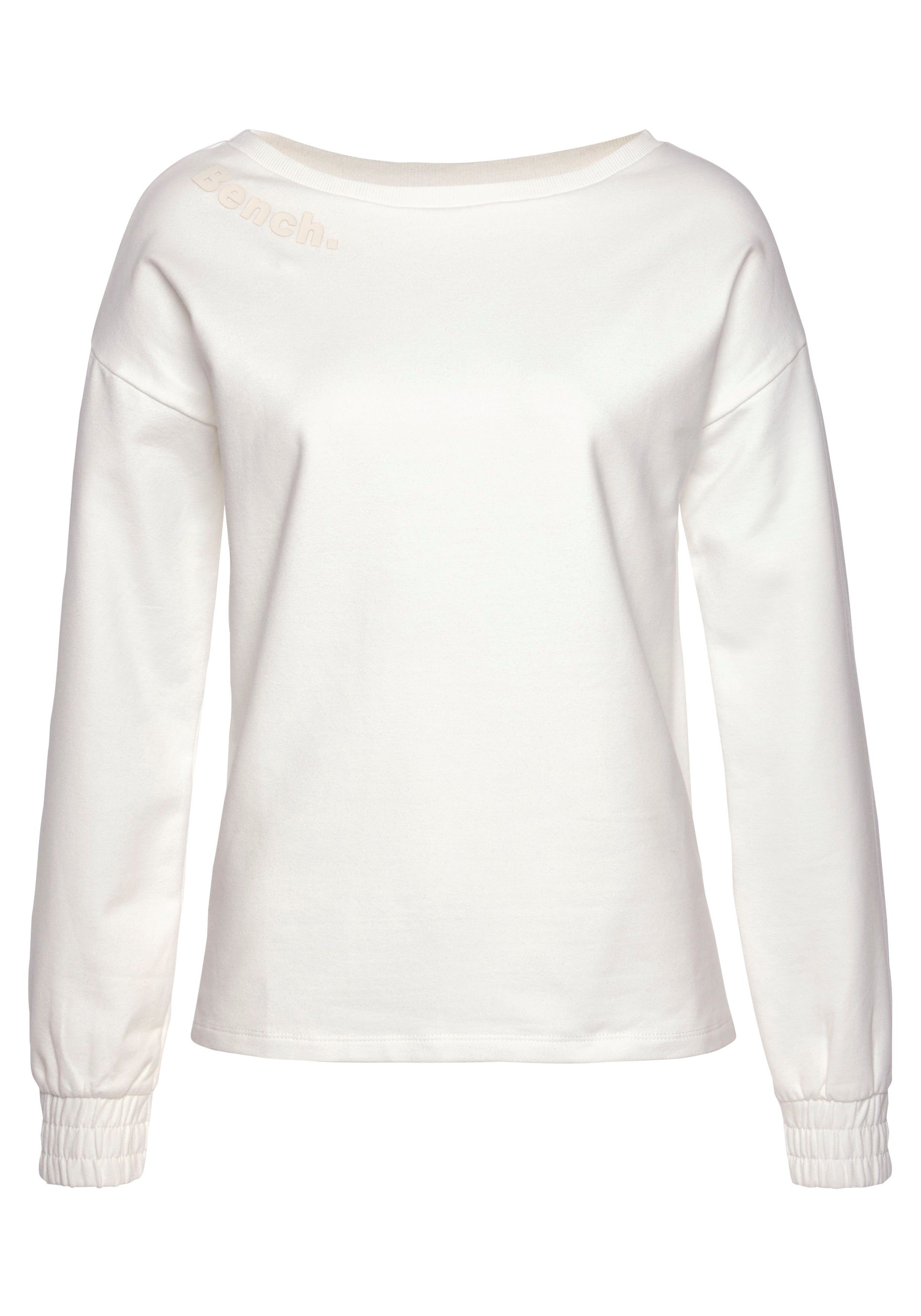 Bench. Loungewear Sweatshirt mit gerafften Ärmelbündchen, Loungeanzug