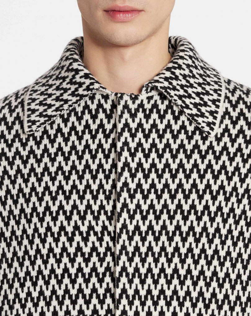 MANTEAU CHEVRON CURB EN LAINE MÉRINOS