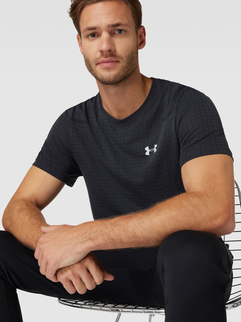 T-Shirt mit Label-Print in schwarz