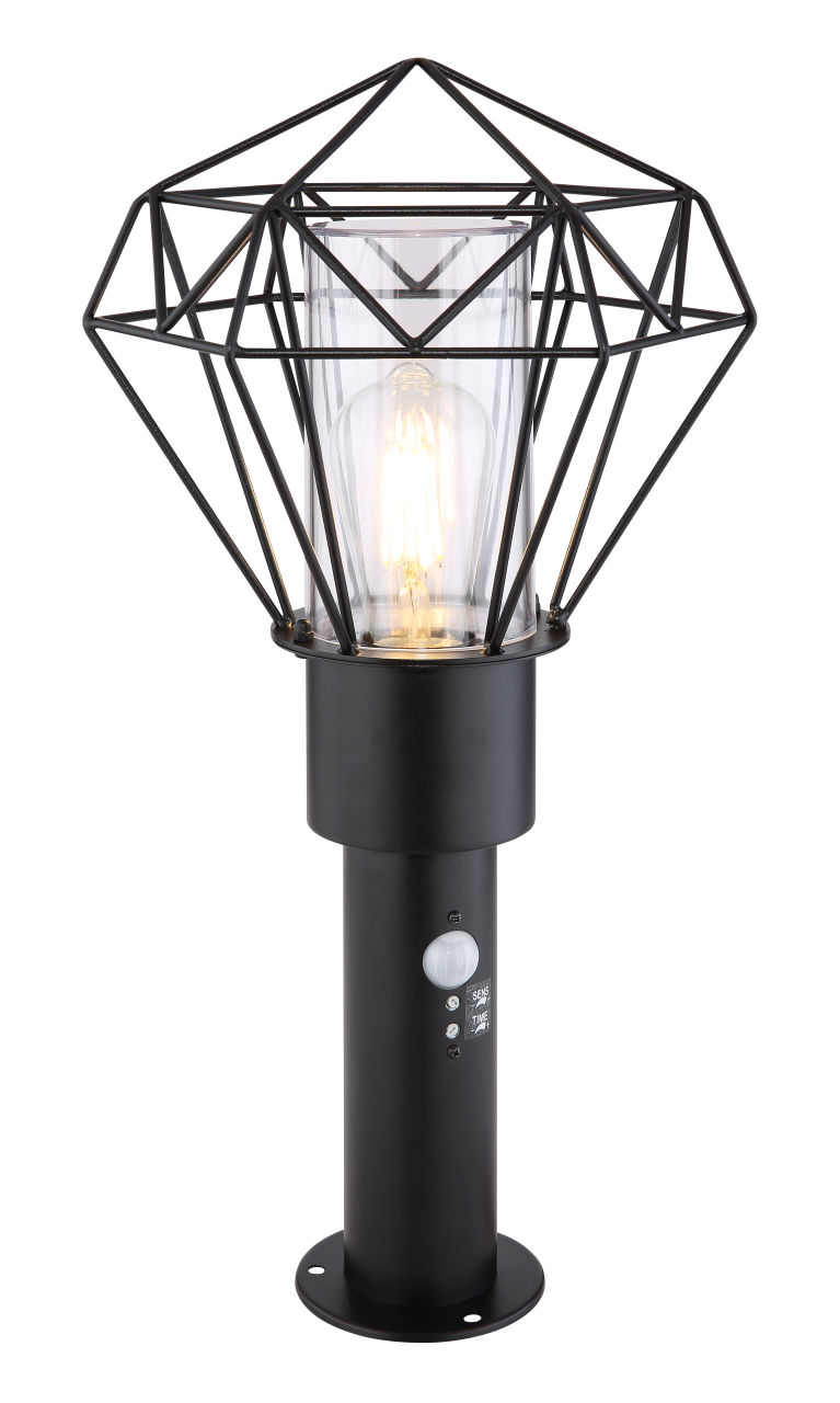 Globo Lighting - HORACE - Außenleuchte Edelstahl schwarz, 1x E27 LED