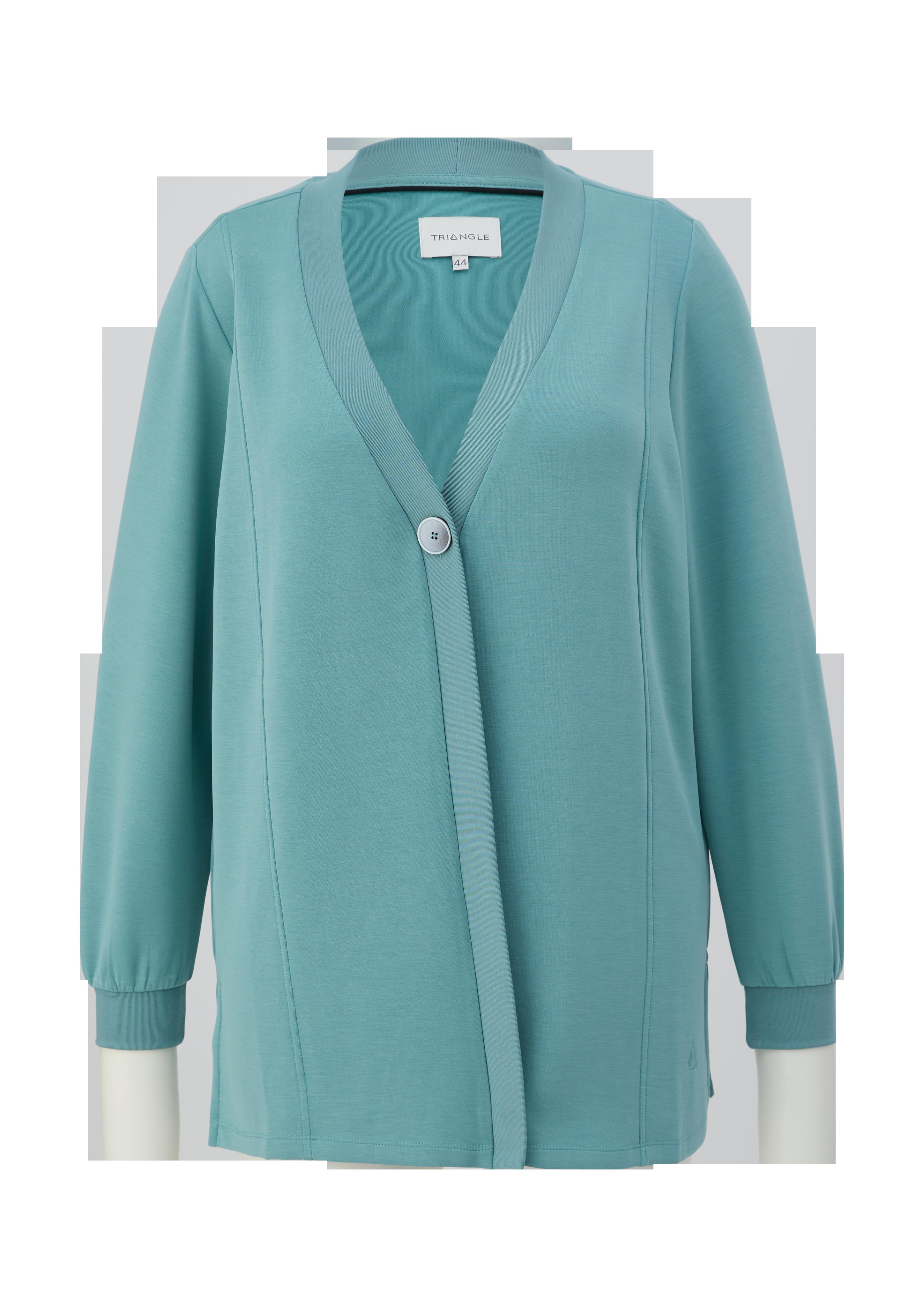Strickjacke mit Rippblende  2139107-6557
