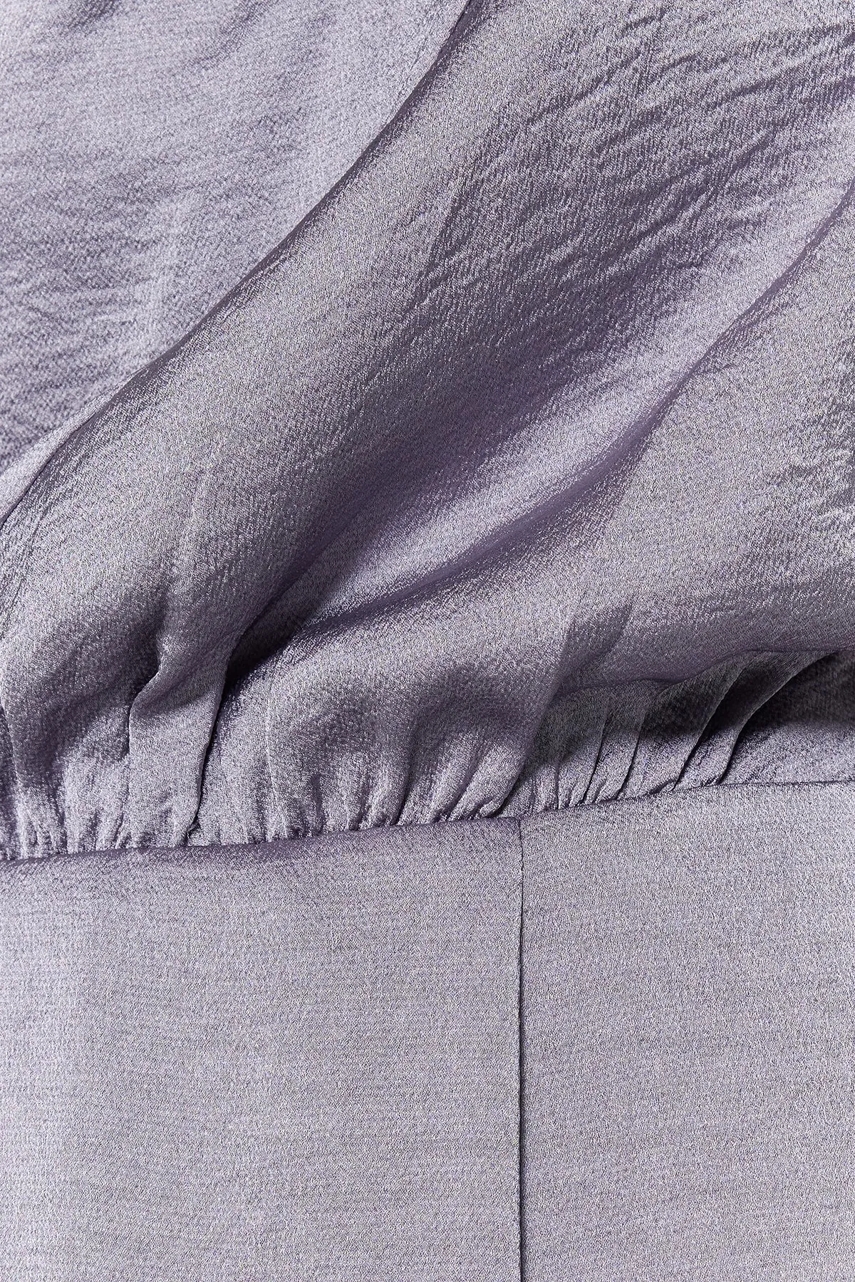 Trendyol Collection  Graues zweireihiges, gefüttertes Abendkleid aus gewebtem Satin TPRSS22EL0967