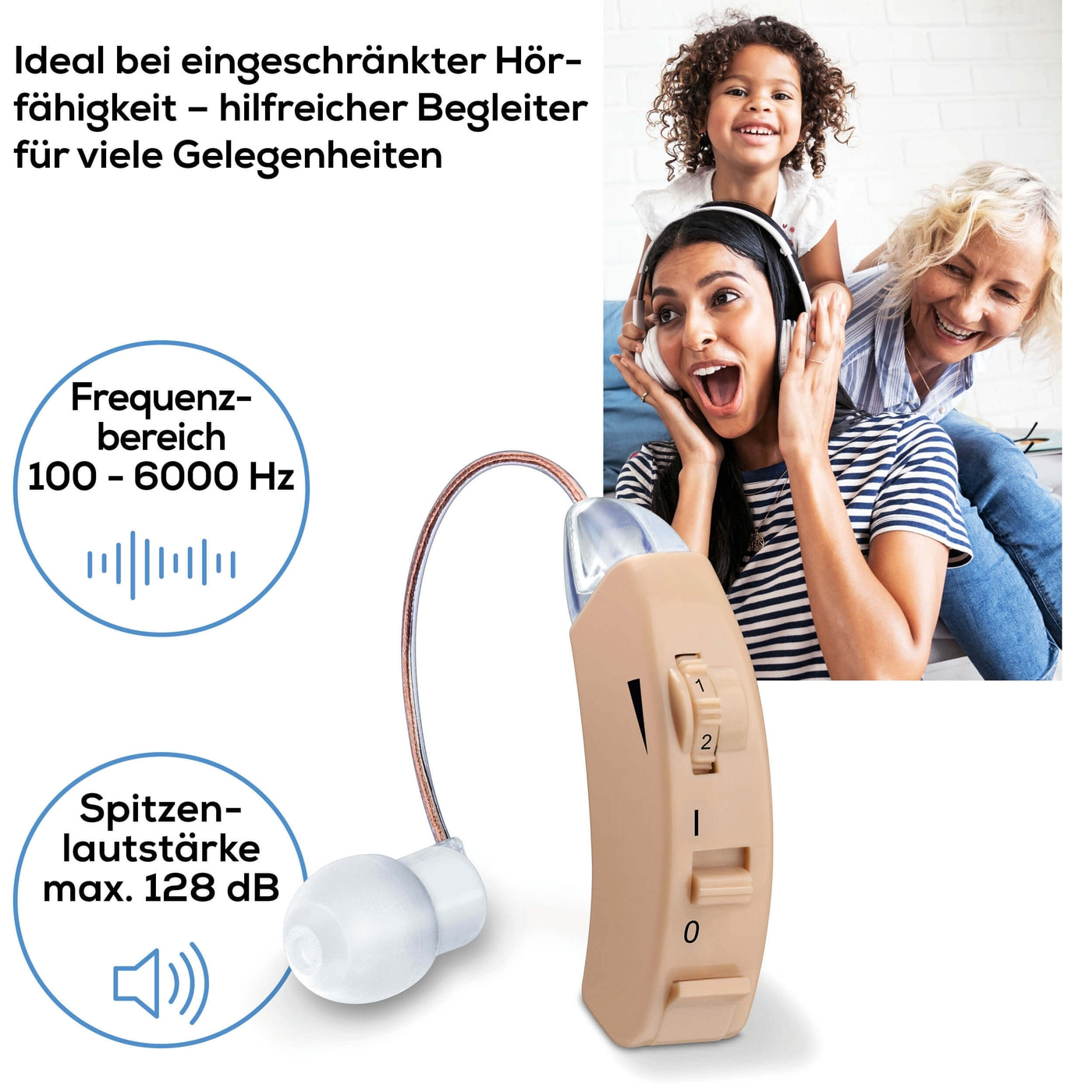 Beurer Hörhilfe HA 50-Besonders unauffällige Hörhilfe mit erweitertem Frequenzbereich