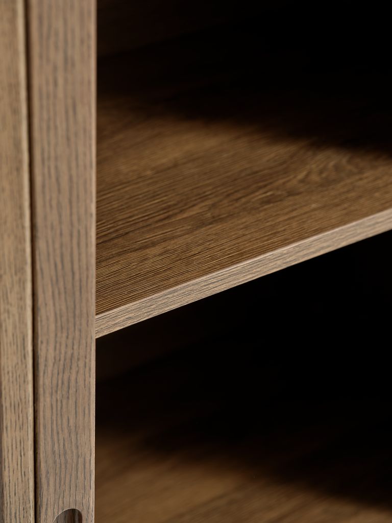 LYNGVIG LYNGVIG Schrank 90 cm, 2 Lamellentüren, dunkle Eiche
