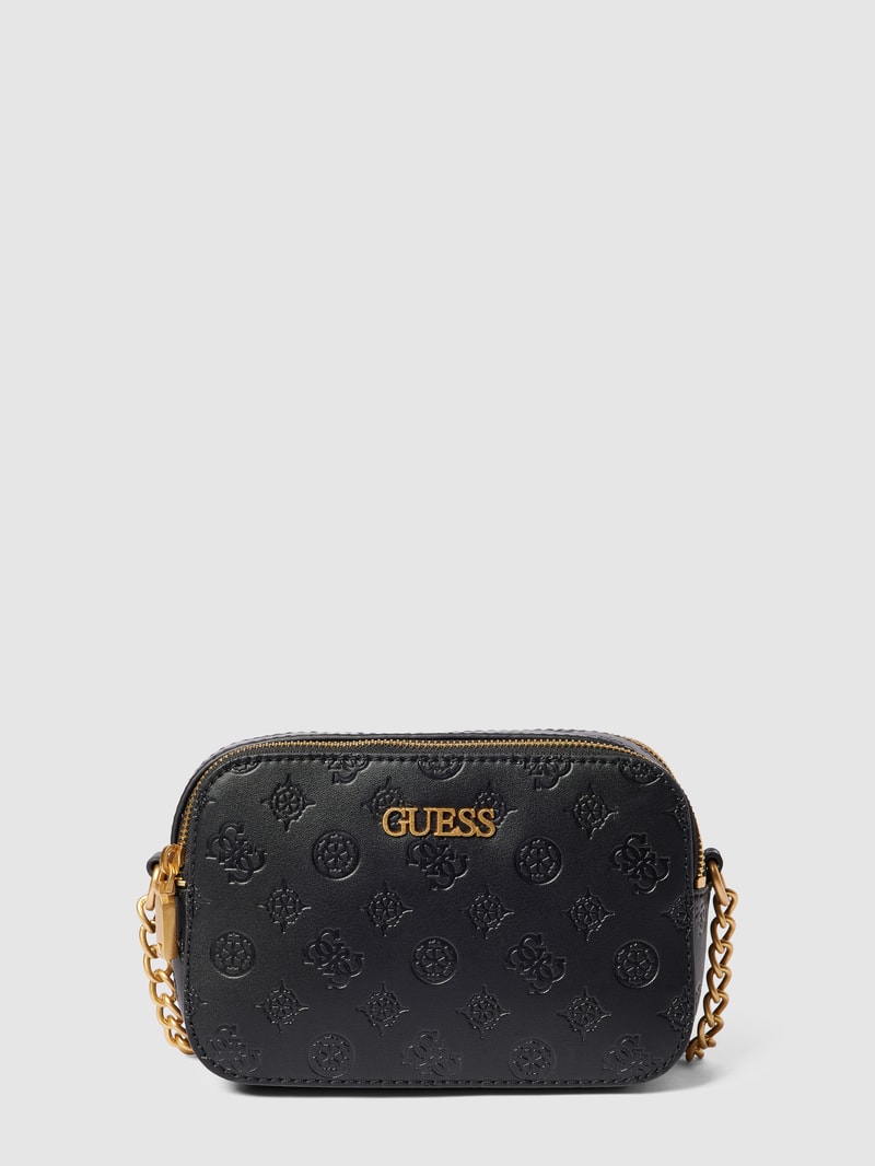Crossbody Bag mit Metallic-Details Modell 'GEVA' in schwarz