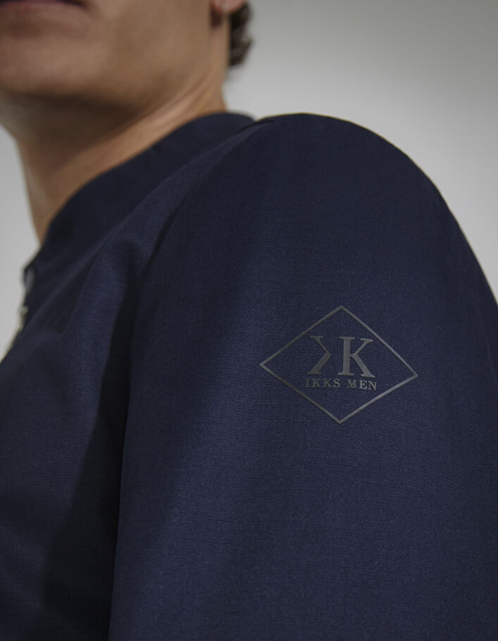 Blouson marine à col pressionné Homme