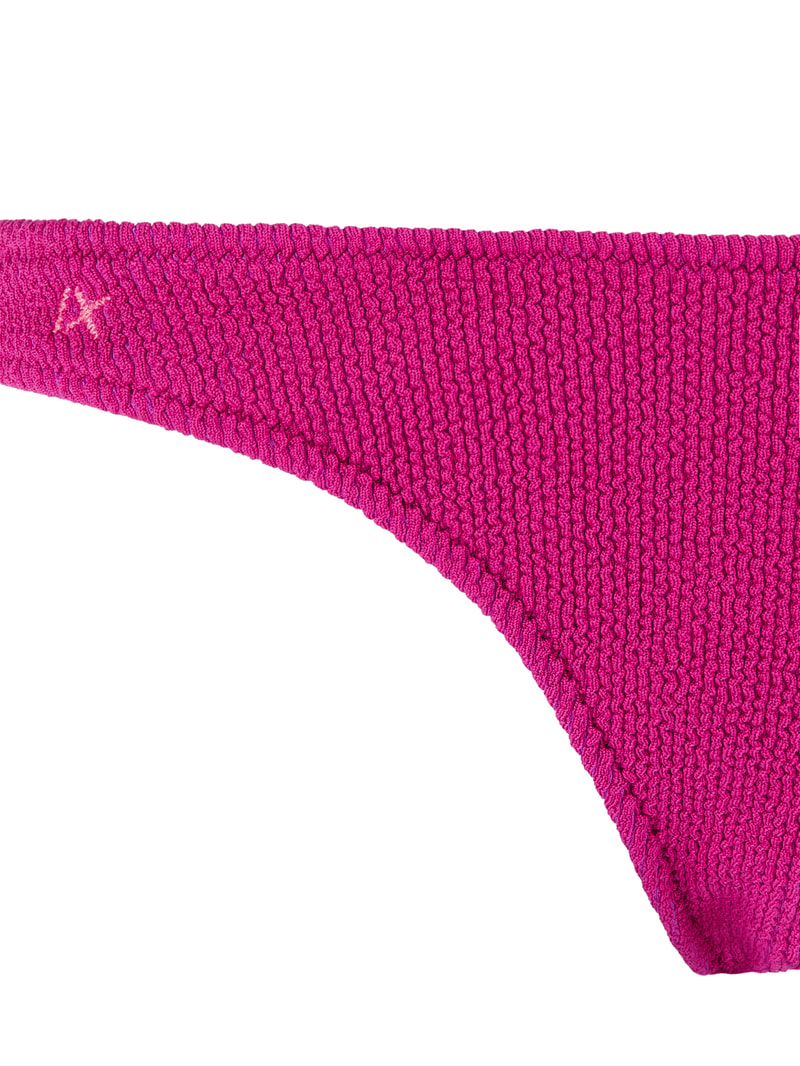 Bikini-Hose mit Rippenstruktur Modell 'Naida' in fuchsia