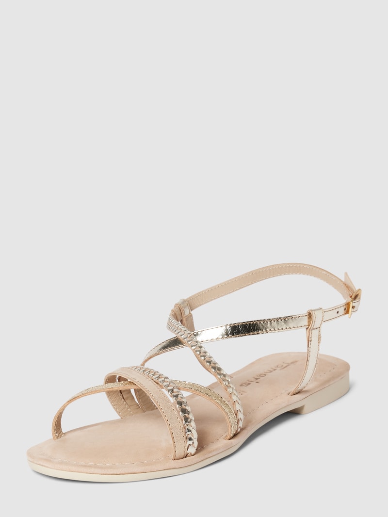 Sandalen im Metallic-Look in gold