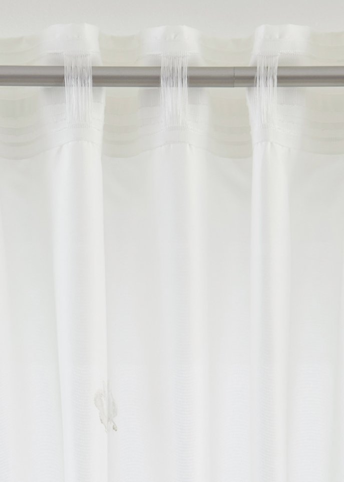 Microfaser Vorhang mit Blumenmuster (1er Pack)