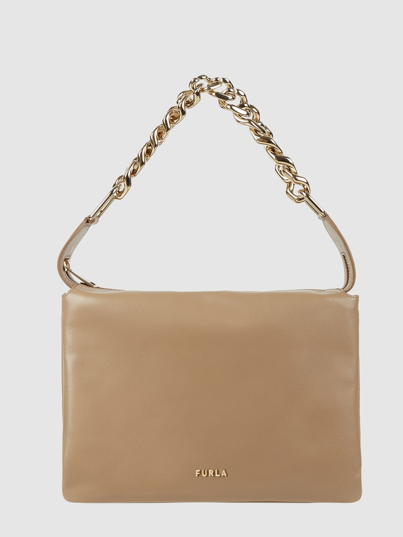 Handtasche aus Leder Modell 'Piuma' in taupe