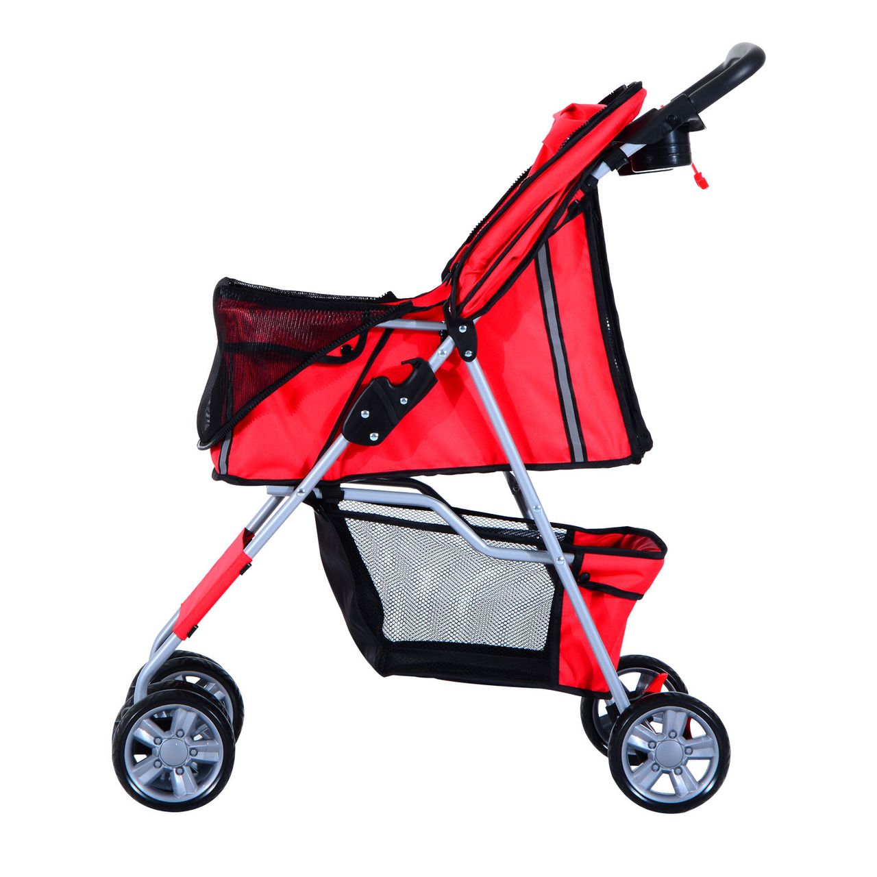 PawHut Hundewagen Hundebuggy Pet Stroller Hunde Buggy mit 4 Rolle in 4 Farben