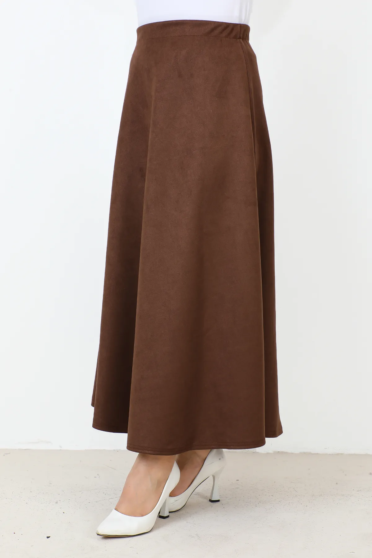 Tesettür Dünyası  Wildleder-Mevlana-Rock TSD0036 Braun