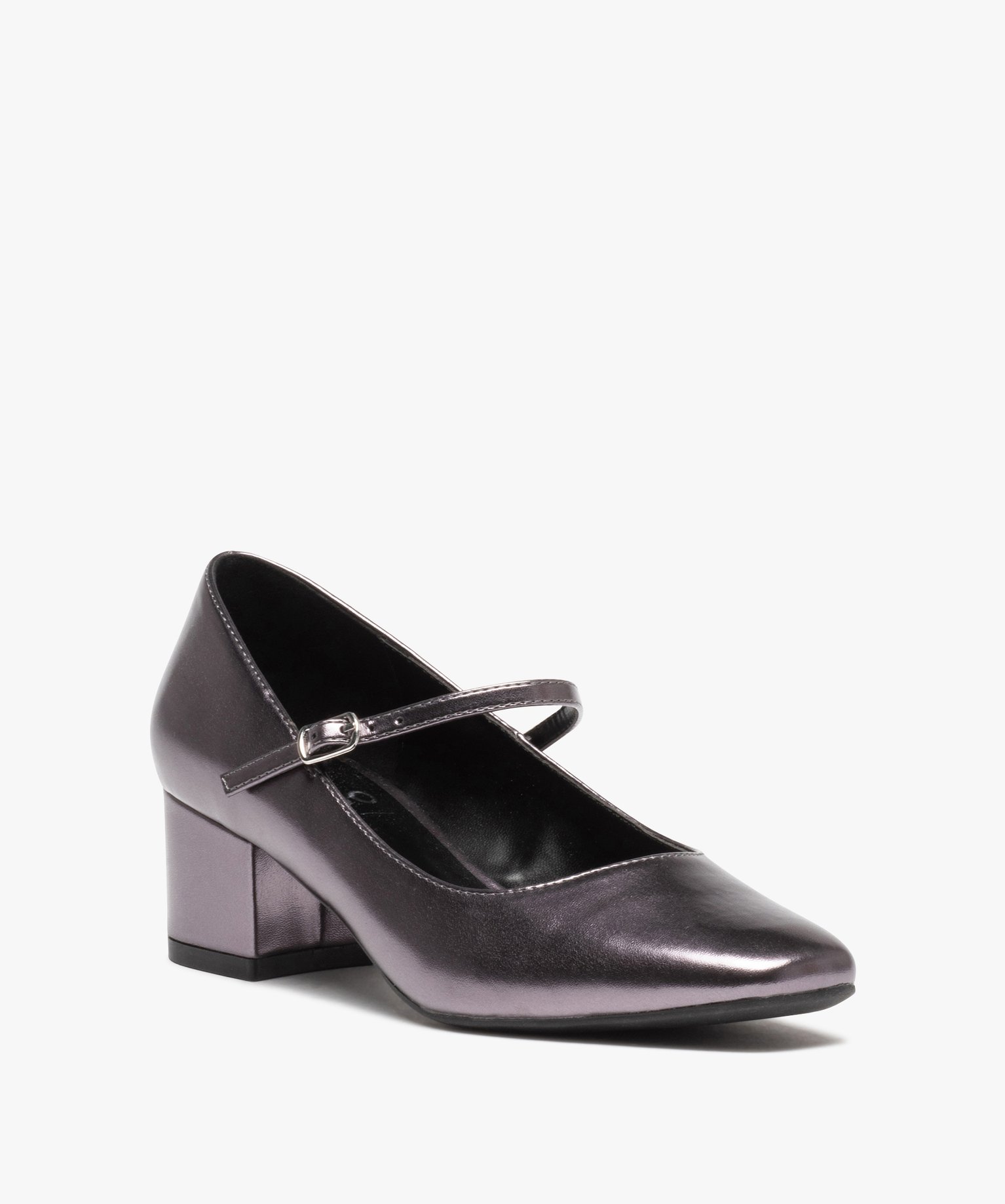 Babies femme vernies à talon moyen gris | GEMO