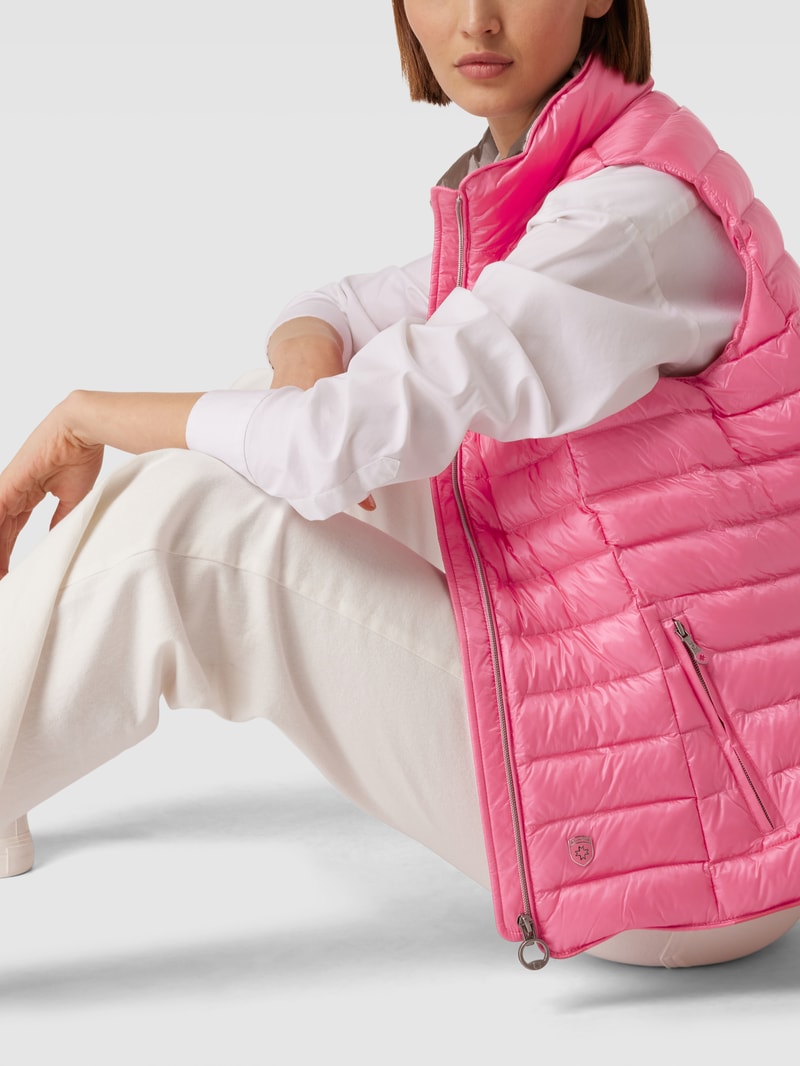 Steppweste mit Stehkragen Modell 'HIGHCLASS' in pink