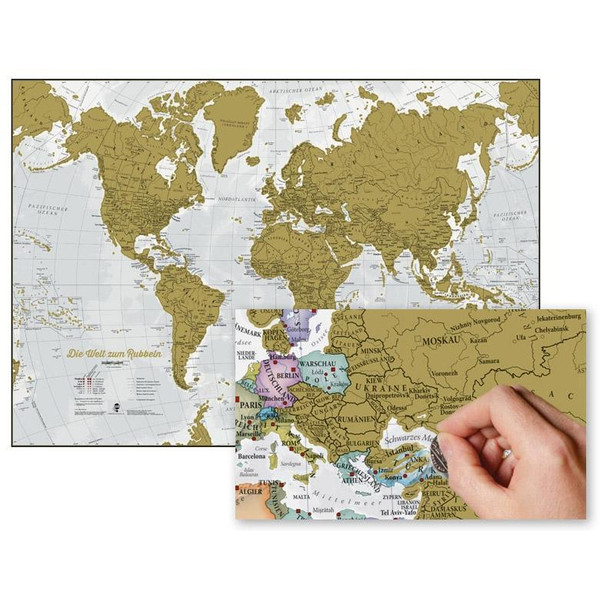 DIE WELT ZUM RUBBELN - SCRATCH MAP - Weltkarte