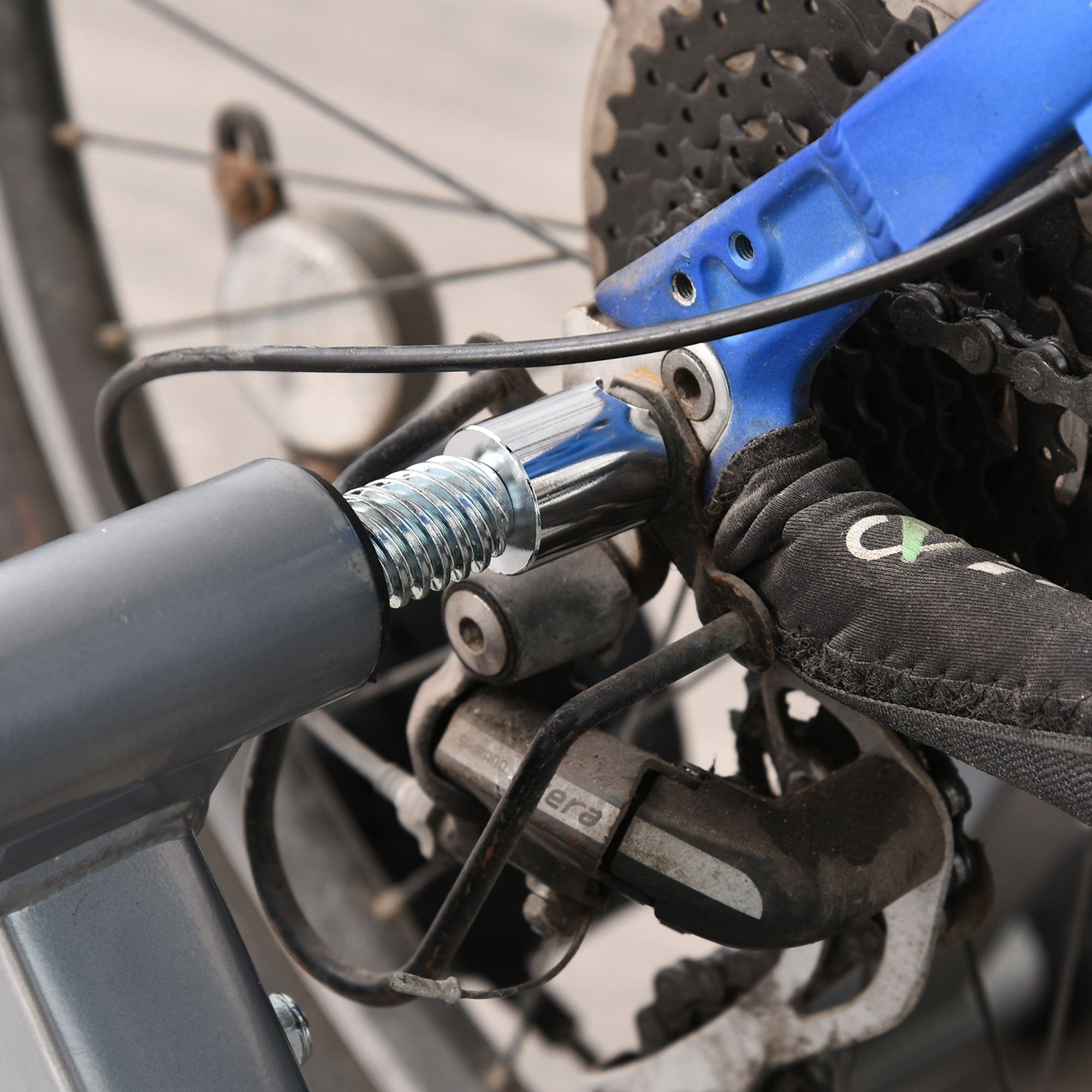 HOMCOM Heimtrainer Rollentrainer, Fahrradtrainer, klappbar, 54,5 x 47,2 x 39,1cm, Heimtrainer Fahrrad