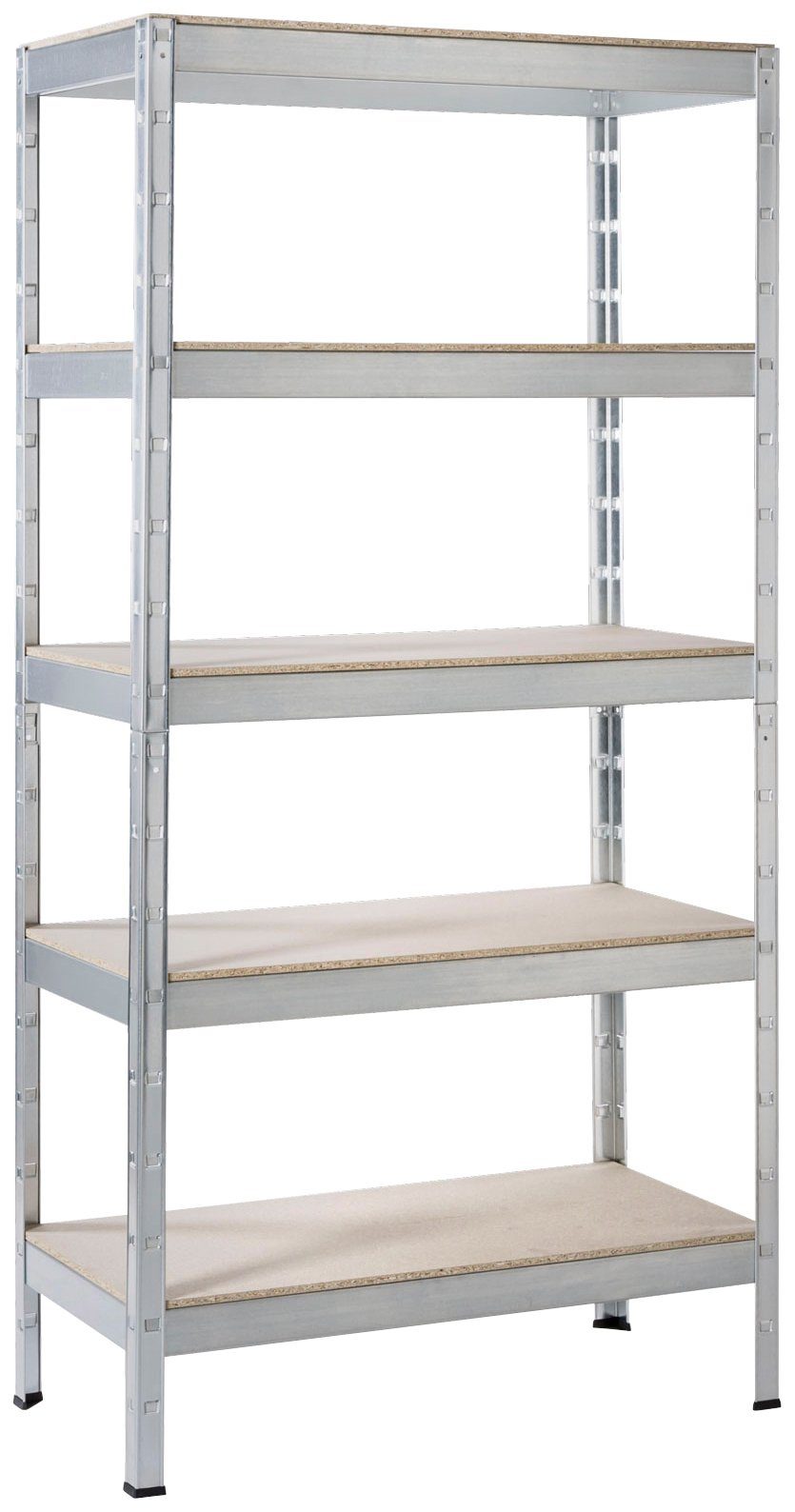 SCHULTE Regalwelt Schwerlastregal Steck-Schwerlastregal, Metall verzinkt, 1500x900x300 mm, 5 Holzböden