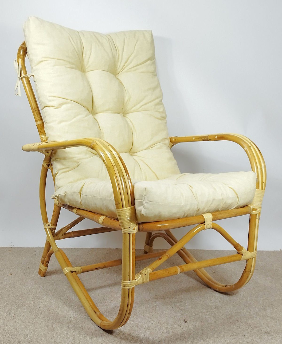 Rattani Rattanstuhl Rattansessel, Rattanstuhl Modell Nilam, Rattan Natur