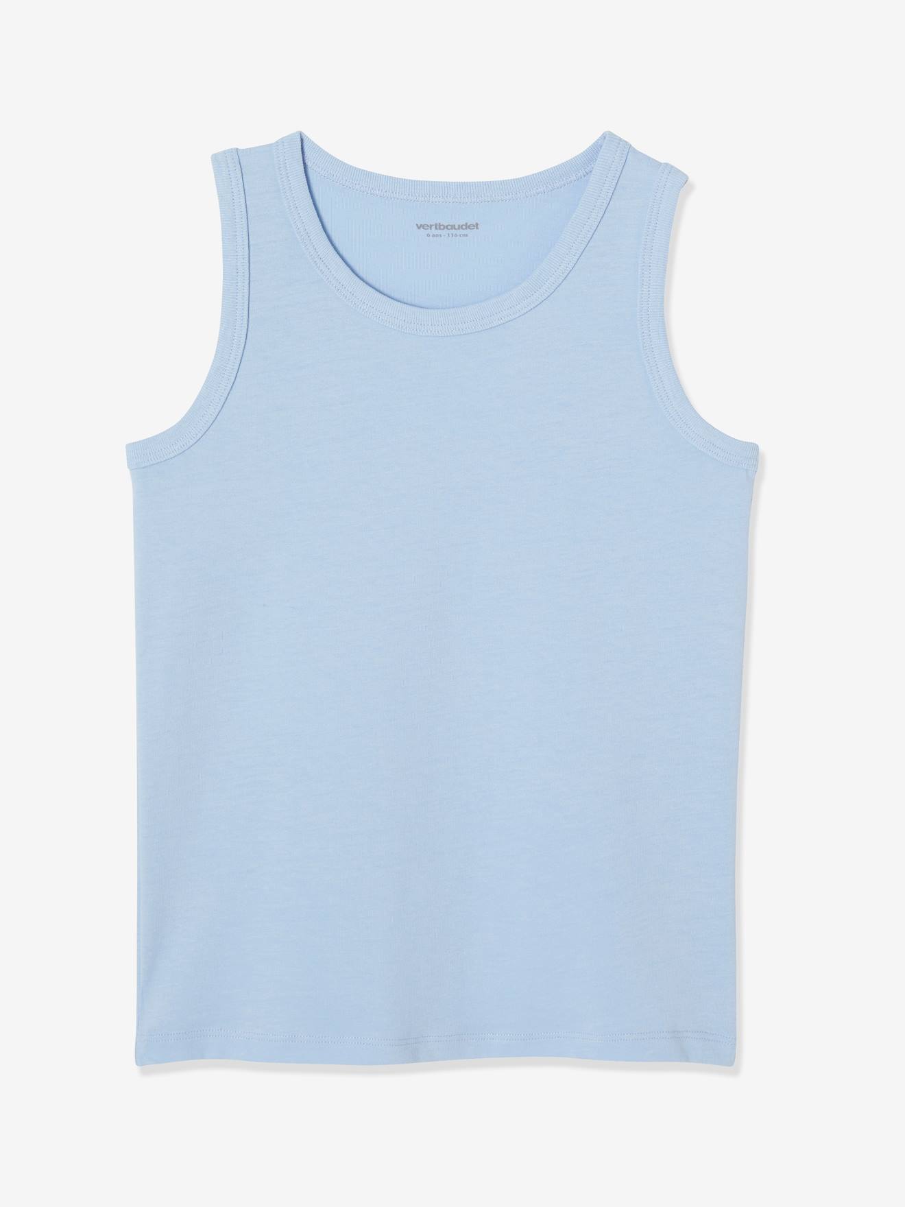 Vertbaudet 3er-Pack Jungen Unterhemden BASIC Oeko-Tex - pack blau