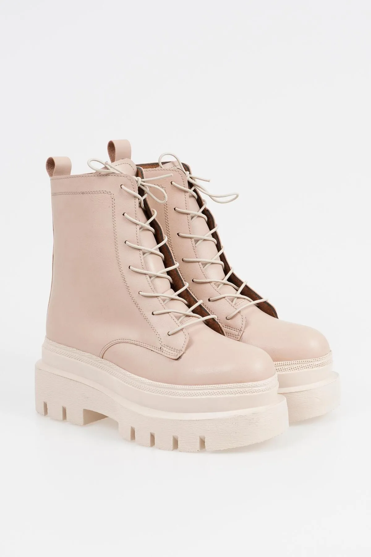 CZ London  Damen-Schnürstiefel mit Plateau und hoher Sohle