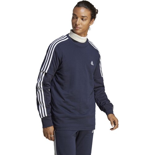 HERREN SHIRT ESSENTIALS SINGLE JERSEY 3-STREIFEN
