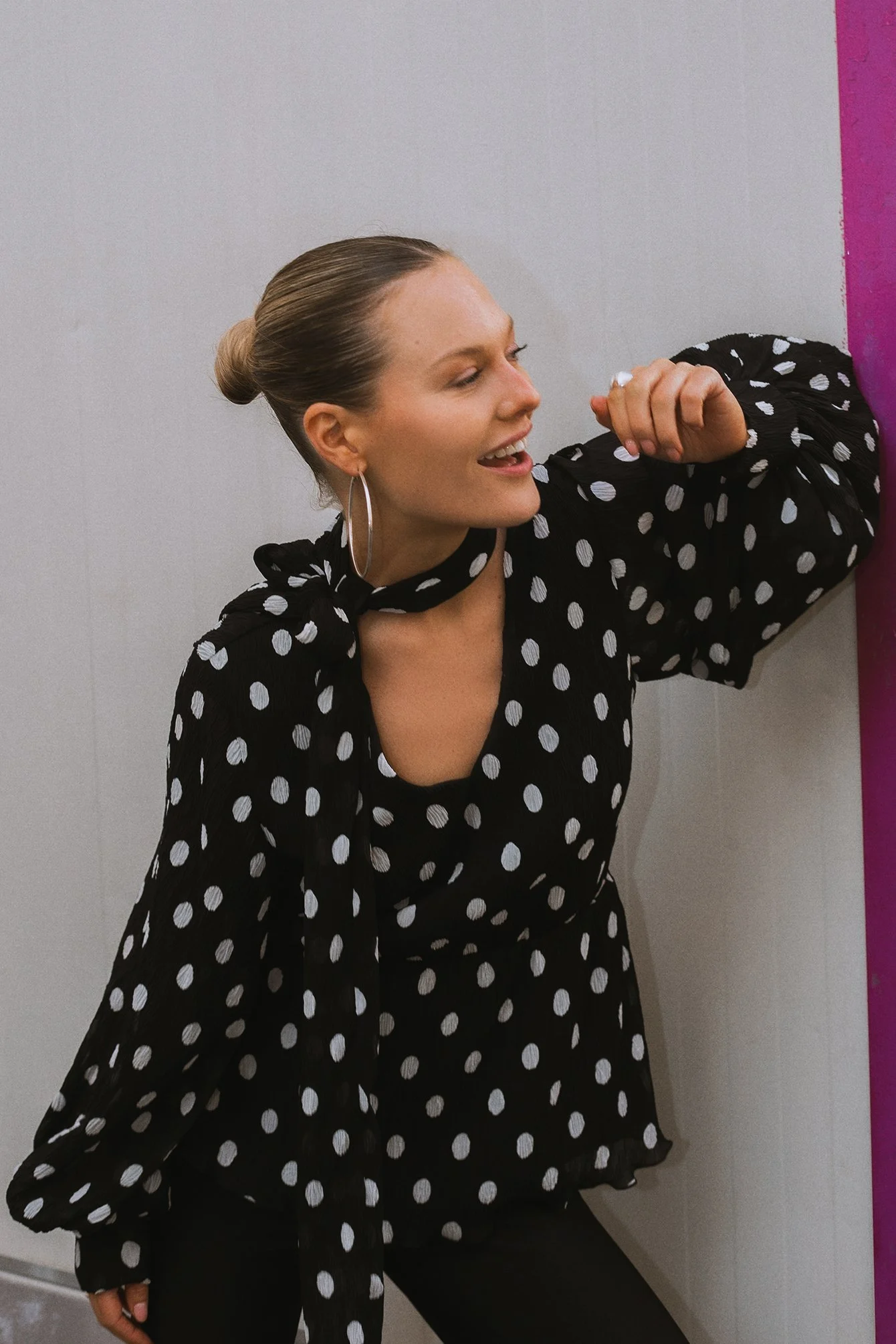 Chiffonbluse mit Schaldetail