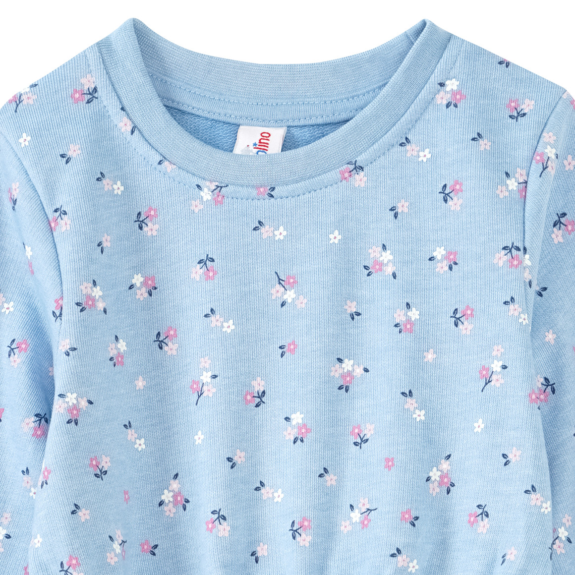 Mädchen Sweatkleid mit Blümchen-Allover