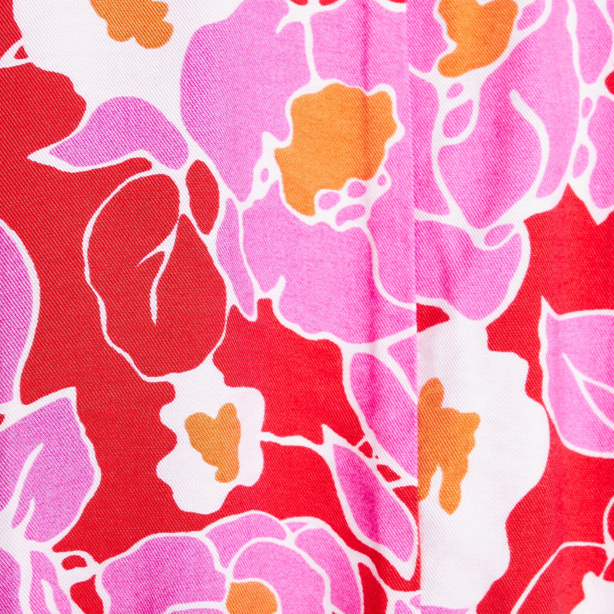 Robe évasée col cache-coeur rouge femme | Cache Cache