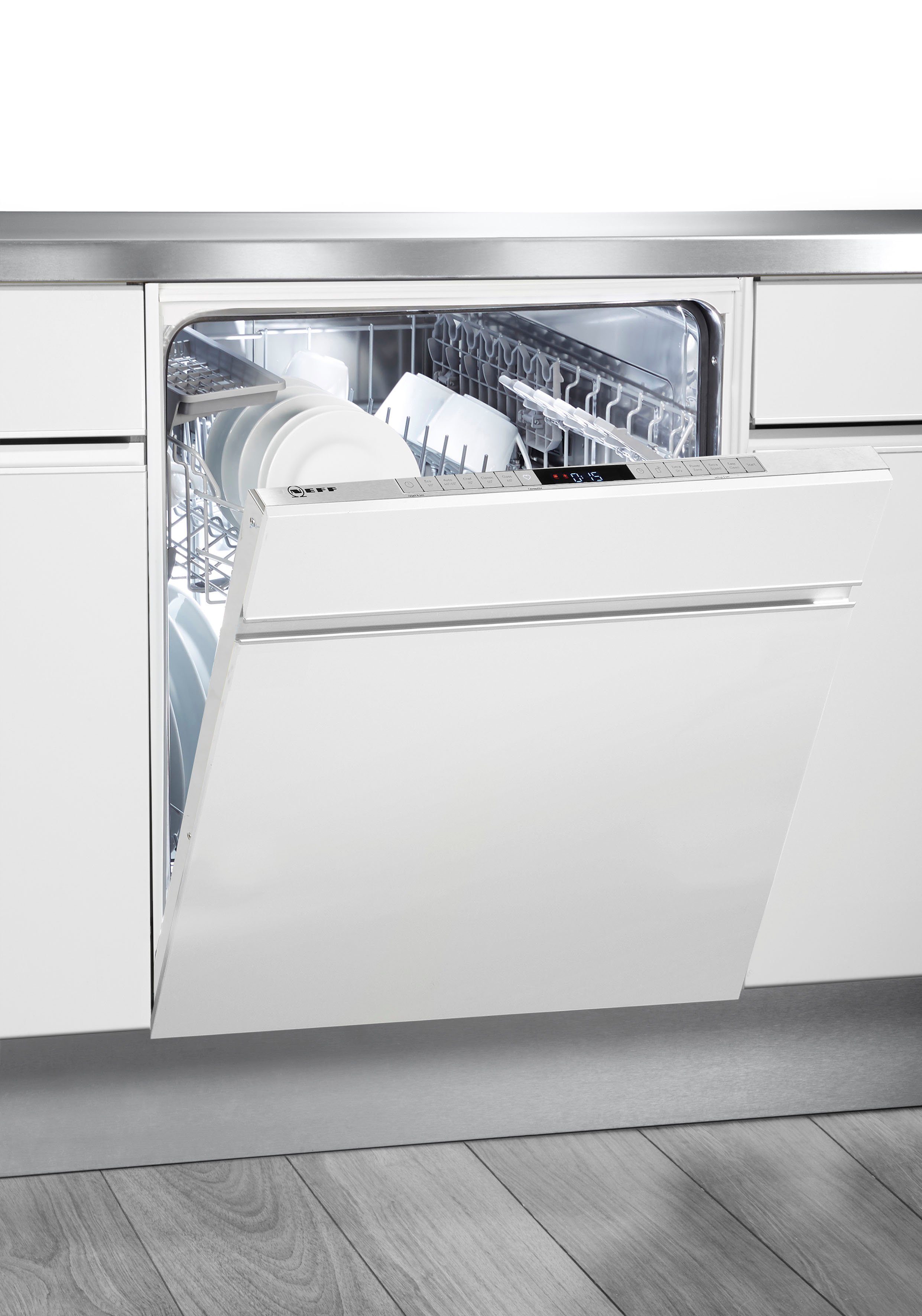 NEFF vollintegrierbarer Geschirrspüler, S255HAX24E, 13 Maßgedecke, XXL-Geschirrspüler